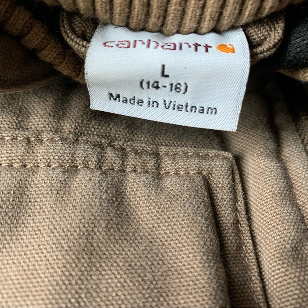 Carhartt Brown Hooded Jacket youth Large (14-16) - Picture 5 of 8